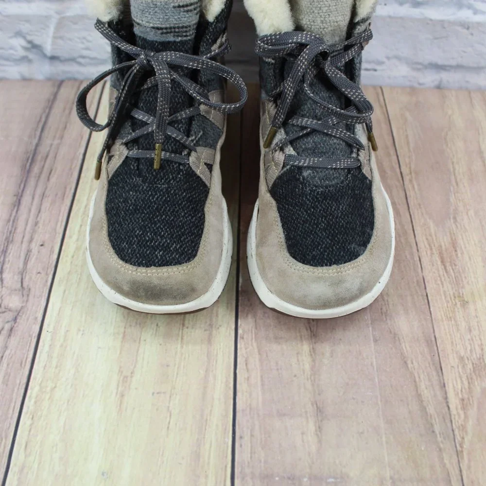 Bionico All Weather Leather Shearling Collar Lined Winter Boots Size 9 - Picture 5 of 9